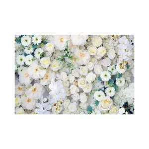 Venta al por mayor fondo de la pared de tela-Telón de fondo para estudio fotográfico, accesorios románticos de flores para pared