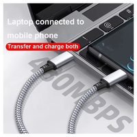 Câble USB C vers C à charge rapide 60W 3A, sortie 5V, câble de synchronisation des données, compatible avec une large gamme d'appareils mobiles, ordinateurs portables, banques d'alimentation