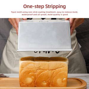 Bakest bakeware không dính Ổ Pan với nắp Pullman bánh mì nướng khay sóng bánh mì nướng bánh mì Hộp khuôn với trượt nắp Nắp - Product Image 4
