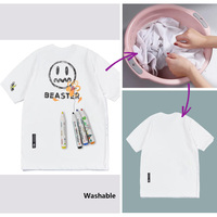 Marqueur textile à pointe fine, sans danger pour les enfants et non toxique, lavable, pour toile, sacs, t-shirts, baskets