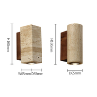 Lampu Dinding LED Travertine kuning untuk ruang tamu kamar tidur Hotel koridor Wabi Sabi dekorasi Sconce samping tempat tidur pencahayaan dudukan