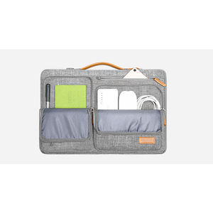 <strong>Custom</strong> Shoulder 15-15.6 Inch <strong>Computer</strong> Bag Side Open Messenger Bag with <strong>4</strong> Zipper Pockets Handle Crossbody Handbag Laptop Bag - Product Image 4