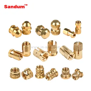 Brass Stainless Steel Ultrasonic / Heat Staking Knurled Threaded Inserts IUB-M3-1