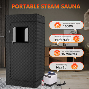 Moderna Carpa de Sauna de Vapor Acrílica Portátil de Cuerpo Completo con Generador, Control Remoto, 9 Niveles de Temperatura, para Casa, Villa, Desintoxicación y Relajación - Product Image 2