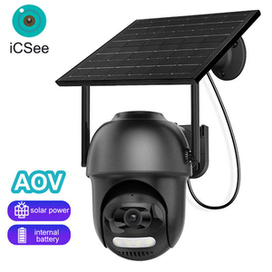 NUEVA Cámara IP Solar PTZ <span class=keywords><strong>Icsee</strong></span> 4MP AOV 4G, Seguridad Inalámbrica para Exteriores con Micrófono Incorporado, Audio Bidireccional, IP66, Cámara Solar WiFi AOV - Product Image 1