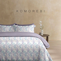 Ensemble de literie en coton pour lit queen size, housse de couette, design de dessin animé coloré imprimé sur drap plat respirant en tricot, ensemble doux et ajusté
