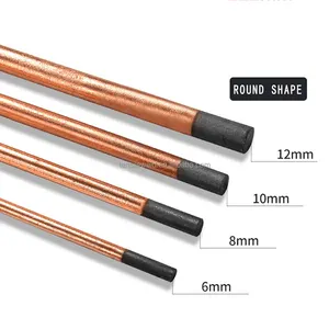 DC copper coated pointed arc air gouging carbon electrode rod