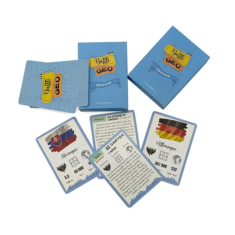 Nouveaux Produits Cartes Flash Jolly Bleues Imprimées Personnalisées Cartes Éducatives pour Enfants