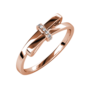 Di alta qualità classico fiocco 18K oro placcato <span class=keywords><strong>anello</strong></span> intarsiato con cristalli <span class=keywords><strong>Swarovski</strong></span> <span class=keywords><strong>anello</strong></span> gioiello fede nuziale per le donne - Product Image 3