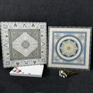Flor decorativa de estilo europeo 600*600mm rompecabezas cuadrado superficie mate azulejos de alfombra para suelo de iglesia y vestíbulo - Product Image 6