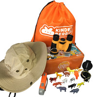 Jouets éducatifs d'exploration de la nature, kit d'aventure pour enfants avec sac à cordon, jumelles, loupe à insectes pour garçons et filles