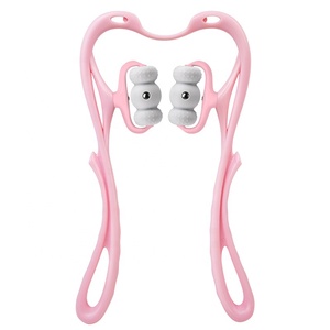 Masajeador de cuello cervical de doble punto de presión de mano con logotipo personalizado con producto de masaje de calidad Manual de 6 bolas - Product Image 4