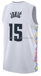 La mejor calidad cosida Nikola <span class=keywords><strong>Jokic</strong></span>, chaleco personalizable transpirable para hombre, camisetas de baloncesto para niños - Product Image 5