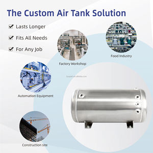 חלקי רכבת עם 200psi/150psi 3 גלון (12 ליטר) קוטר 168 מ "מ צינור אוויר אורך מותאם אישית רכבת קרן אלומיניום טנק אוויר - Product Image 1