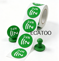 Étiquette RFID NFC pour bibliothèque, en PET/papier cuivré, autocollant imprimable pour la gestion des livres