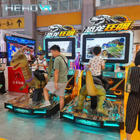HEROVR Centre d'arcade VR familial, Aventure VR multi-utilisateurs avec simulateur de tir sur le thème des requins, en métal, pour intérieur/extérieur, éducatif et domestique