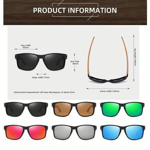 Lunettes de soleil polarisées en bois faites à la main pour hommes et femmes, idéales pour la conduite en extérieur - Product Image 5