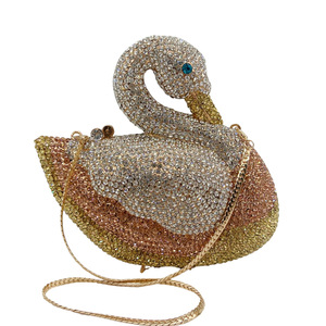 Women Swan Rhinestone Evening Bag Glitter Crystal <b>Clutch</b> Purse Elegant Handbag for <b>Wedding</b> Engagement Date - Product Image 4