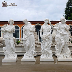 Escultura <span class=keywords><strong>de</strong></span> Mármol <span class=keywords><strong>de</strong></span> la Diosa Blanca Tallada a Mano por TREVI, Estatua <span class=keywords><strong>de</strong></span> la <span class=keywords><strong>Mujer</strong></span> <span class=keywords><strong>de</strong></span> <span class=keywords><strong>las</strong></span> Cuatro Estaciones - Product Image 1