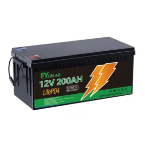 אחסון אנרגיה ביתית 12v 24v סוללת ליתיום bms lifepo4 סוללת ליתיום 200ah 300ah סוללה סולארית