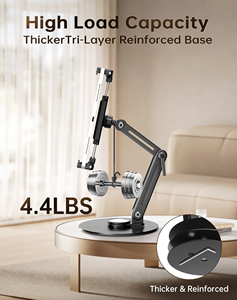 Supporto da pavimento per tablet con braccio allungabile, alternativa stabile e girevole al supporto per monitor da scrivania, per uso commerciale - Product Image 2