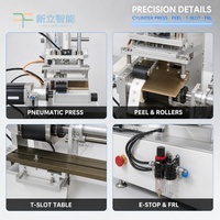 Machine d'étiquetage semi-automatique à 360 degrés pour bouteilles plates, carrées, hexagonales, prismatiques, pots cosmétiques et chimiques