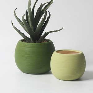 Pot de fleurs en ciment céramique respirant, design nordique transparent, pour la plantation de micro-paysages, de mousse, de plantes succulentes, d'asperges et de plantes vertes. - Product Image 3