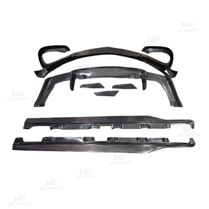 Kit carrosserie en fibre de carbone style R : lèvre de pare-chocs avant, jupes latérales et diffuseur arrière pour Mercedes-Benz <span class=keywords><strong>AMG</strong></span> GT <span class=keywords><strong>GTS</strong></span> Coupé 2 portes 2015-2018 - Product Image 4
