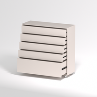 Armoire mobile à cinq tiroirs avec roulettes Buffet fonctionnel pour salon
