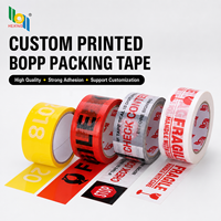 Ruban d'emballage BOPP personnalisé HEXING, adhésif acrylique puissant, étanche, pour scellage de cartons, conception de logo, vente en gros, direct usine