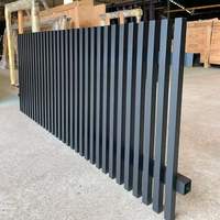 Panneaux de clôture en aluminium robuste à persiennes, design moderne, résistants à la décomposition, faible entretien, hauteur 1,8 m, sécurité anti-escalade