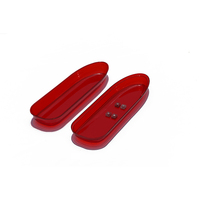 Couverture translucide en polycarbonate transparente pour lucarne, de forme personnalisée, rouge, en forme de bateau