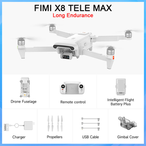 Drone professionnel Fimi X8 Tele Max avancé <span class=keywords><strong>4K</strong></span> <span class=keywords><strong>60fps</strong></span> 48MP avec zoom <span class=keywords><strong>hybride</strong></span> 30x, double objectif, vision nocturne, opérations de sauvetage à distance - Product Image 2