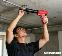 Pistolet à clous à poudre NEWMAN pour béton, outil de fixation en acier avec poignée ergonomique pour l'installation en construction
