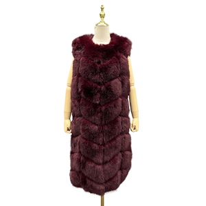 <span class=keywords><strong>Gilet</strong></span> con giacca di <span class=keywords><strong>pelliccia</strong></span> sintetica nera invernale di lunga durata personalizzata - Product Image 1