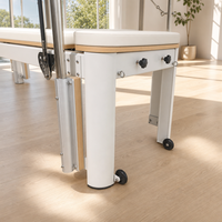 Table de Pilates Cadillac Reformer 3-en-1 en alliage d'aluminium avec kit complet de ressorts et système de poulies à cordes pour studio commercial et salle de sport