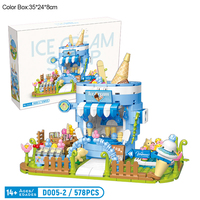 Enfants enfant jouets Mini ville vue sur la rue créatif bricolage lait thé boutique modèle de construction Kit crème glacée magasin boisson magasin bloc de construction