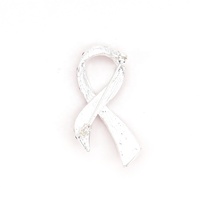 Broche de mode en alliage plaqué argent avec strass roses et ruban, pour la sensibilisation au cancer du sein, pour femmes, mariage