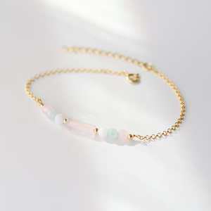 Clásico 4mm cuarzo rosa aguamarina <span class=keywords><strong>piedra</strong></span> lunar cristal curativo para pulsera para mamá <span class=keywords><strong>fertilidad</strong></span> y regalo <span class=keywords><strong>de</strong></span> embarazo - Product Image 6