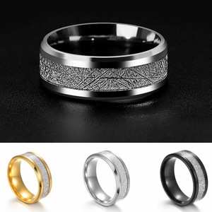 Bague pour homme en acier titane avec motif fil de glace, style Tmall, bijoux de mode pour diffusion en direct, vente en gros directe usine - Product Image 1