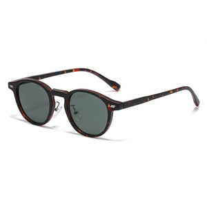Lainiao 6012 Wholesale Metal <b>Sunglasses</b> China Retro Unisex Custom <b>Round</b> <b>Frame</b> Luxury PC Lenses Polarized UV400 - Product Image 3