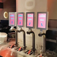 Distributeur automatique de café/jus en acier inoxydable chromé à 2-8 robinets – Machine commerciale autonome à refroidissement par glace