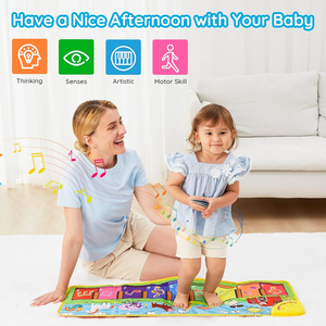 Niños Bebé Educación Temprana Desarrollo Piano Teclado Touch <span class=keywords><strong>Musical</strong></span> Play Mat Módulo de sonido con 25 sonidos de música - Product Image 6