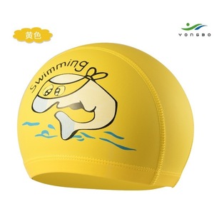 Gorro de Natación de PU para Niños Yongbo, Diseño de Delfín Azul, para Natación y Juegos Acuáticos - Product Image 3