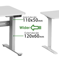 Nouveau bureau électrique robuste bureau réglable en hauteur à double moteur bureau debout à hauteur réglable avec barre transversale pour Table de travail