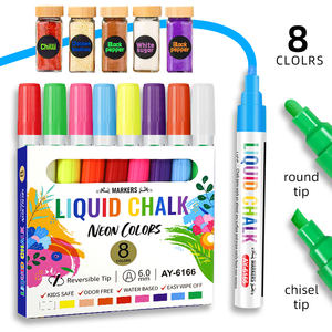 Pennarelli a Gesso Cancellabili Senza Polvere, Inchiostro a Base d'Acqua, Marcatori Fluorescenti Colorati per <span class=keywords><strong>Lavagna</strong></span> Luminosa, Gesso Liquido per <span class=keywords><strong>Lavagna</strong></span> - Product Image 2