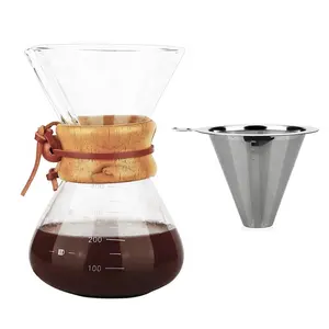 Bán Hot Borosilicate Nhật Bản Tay Thổi 1-2 3 Cup Nhỏ Giọt Đổ Qua Cà Phê Maker Set Đứng Lên 400Ml De La Coffee Pot Cafetera