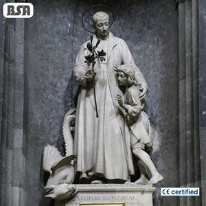 <span class=keywords><strong>Statua</strong></span> in <span class=keywords><strong>Marmo</strong></span> Bianco <span class=keywords><strong>di</strong></span> Alta Qualità <span class=keywords><strong>di</strong></span> San Alciati da Gonzaga, Scultura Religiosa Cattolica per Decorazione <span class=keywords><strong>di</strong></span> Chiese - Product Image 1