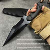 Couteau de camping et de bushcraft en acier inoxydable 5Cr13, lame fixe, manche en nylon, pour la défense personnelle, très vendu