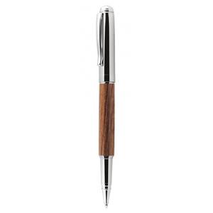 Penna ROLLERBALL in ottone, legno e cromatura per la scrittura - Product Image 1